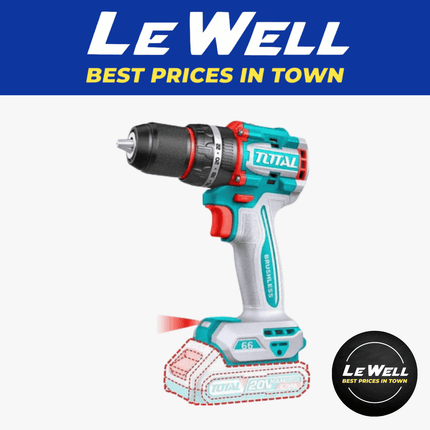 TOTAL Cordless Drill 20V (PICK UP FROM LE WELL COMPANY SAVALALO ONLY)