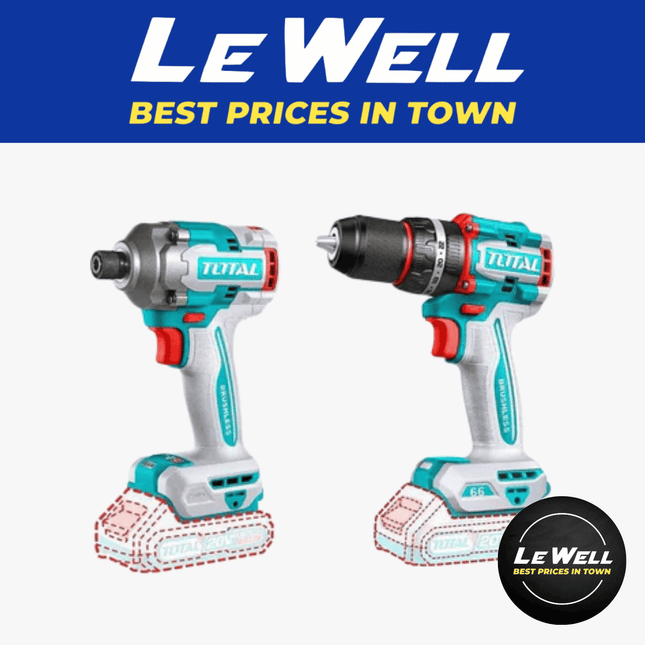 TOTAL Cordless 2PC Combo Kit (PICK UP FROM LE WELL COMPANY SAVALALO ONLY)