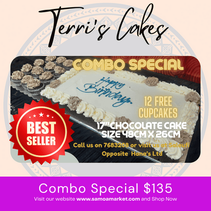 Combo Special $135 SAT (24HRS NOTICE REQUIRED, PICKUP UPOLU ONLY) - "PICK UP FROM TERI'S CAKE"