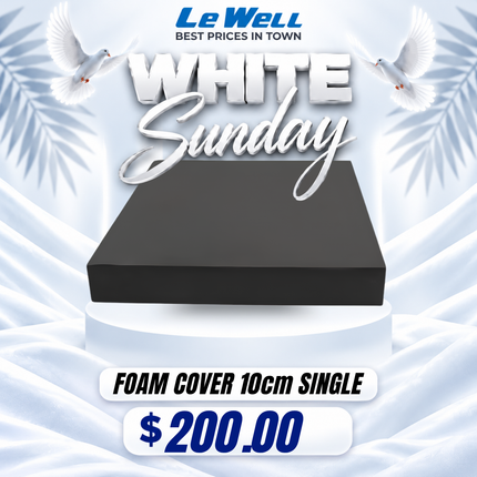 Foam Cover 10cm SINGLE (PICK UP FROM LE WELL COMPANY SAVALALO ONLY)