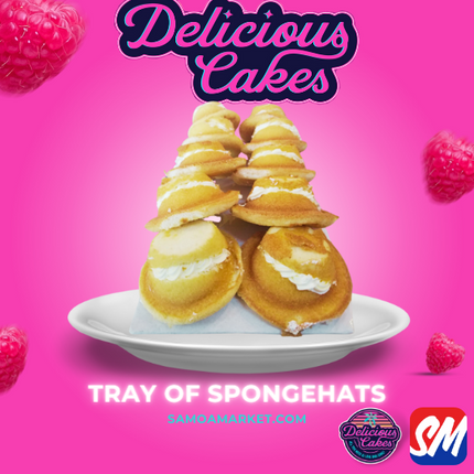 Tray of Spongehats 10pcs [PICK UP FROM DELICIOUS CAKES, LEPEA]