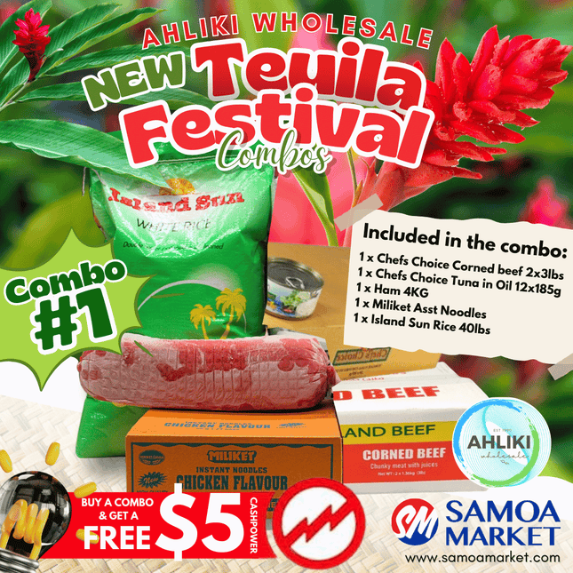 Teuila Festival Combo #1 *$5 FREE CASHPOWER PROMO* "PICKUP FROM AH LIKI WHOLESALE"