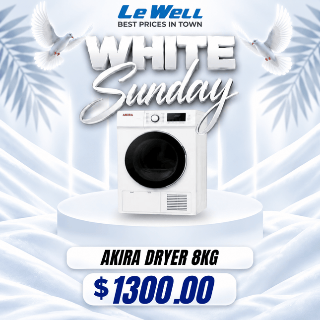 WHITE SUNDAY SPECIAL Akira Dryer 8kg (PICK UP FROM LE WELL COMPANY SAVALALO ONLY)