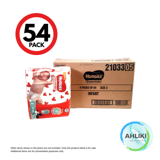 Huggies Nappy Essential Infant Size2 54 By 4 (21033) [NOT AVAIL AT HQ] "PICKUP FROM AH LIKI WHOLESALE"