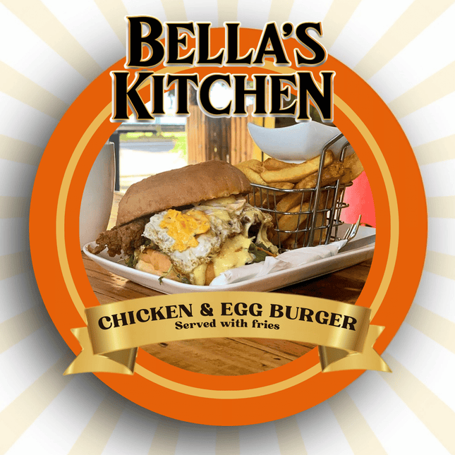 Chicken and Egg Burger "PICKUP FROM BELLAS KITCHEN, TAUESE, APIA"
