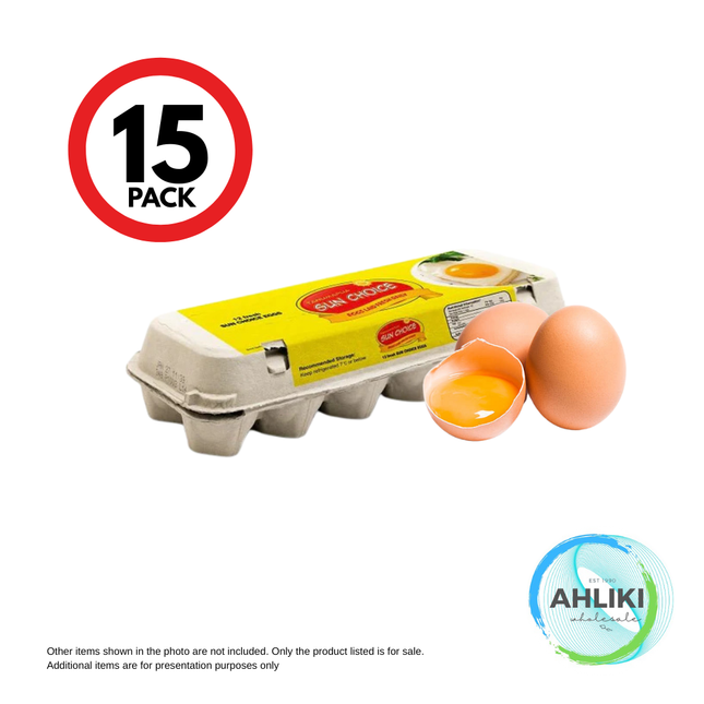 Tanumapua Sun Choice Eggs 15PACK x 1Doz  "PICKUP FROM AH LIKI WHOLESALE"