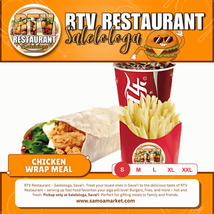 Chicken Wrap SML Meal "PICKUP FROM RTV SALELOLOGA"