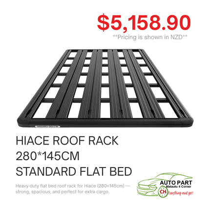 HIACE ROOF RACK 280*145CM STANDARD FLAT BED "PICKUP FROM AUTO PARTS, MATAUTU"