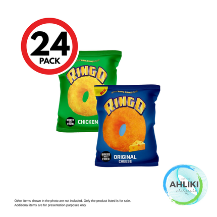Ringo Cheese Snacks Full Case 50g x 24 "PICKUP FROM AH LIKI WHOLESALE"