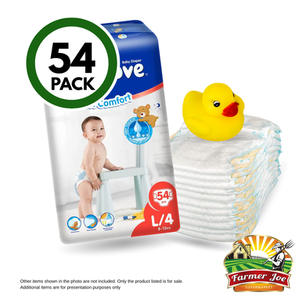 Soft Love Diapers Large - 54Pkt "PICK UP AT FARMER JOE SUPERMARKET VAITELE ONLY"