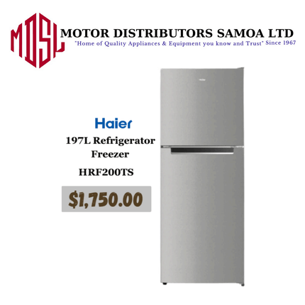 Haier 197L Refrigerator Freezer HRF200TS "PICKUP FROM MOTOR DISTRIBUTORS SAVALALO"