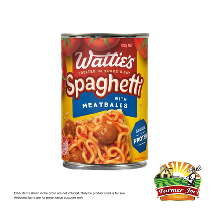 Watties Spaghetti with Meatballs "PICKUP FROM FARMER JOE SUPERMARKET VAITELE ONLY"
