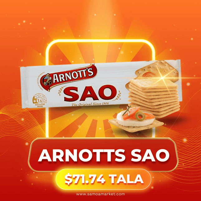 Arnotts Sao Biscuits 250g x 10PACK [NOT AVAIL AT SALELOLOGA BRANCH] "PICKUP FROM AH LIKI WHOLESALE"