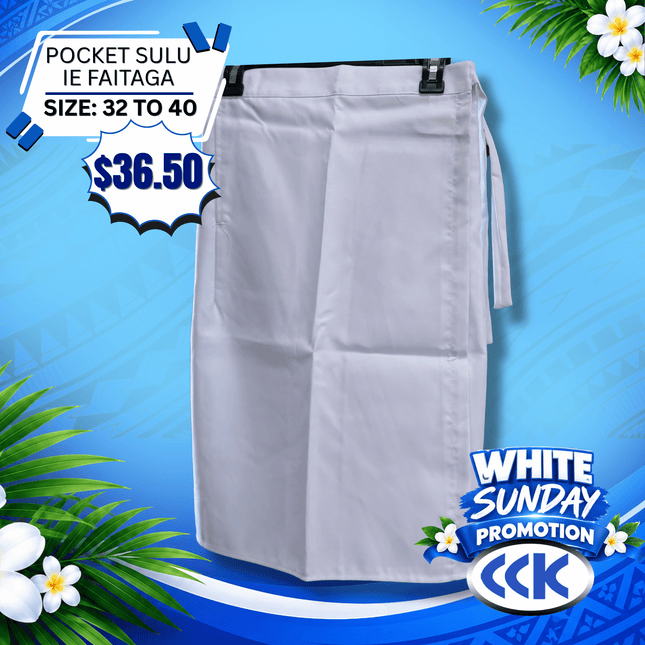 Pocket Sulu I'e Faitaga (Size 32 to 40)"PICKUP AT CCK CLOTHING STORE SALEUFI, VAITELE or SALELOLOGA"