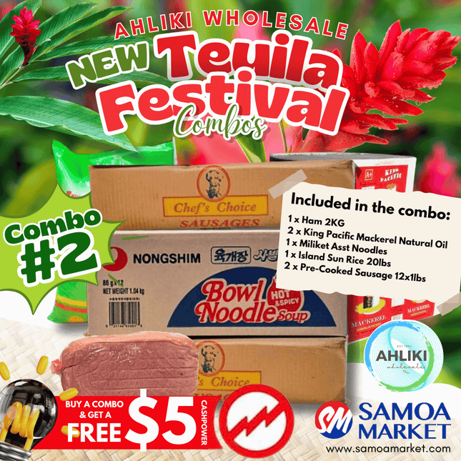 Teuila Festival Combo #2 *$5 FREE CASHPOWER PROMO* "PICKUP FROM AH LIKI WHOLESALE"