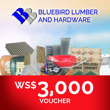 Bluebird Lumber Gift Voucher WS$3,000 "PICKUP FROM BLUEBIRD LUMBER & HARDWARE SAVAII ONLY"