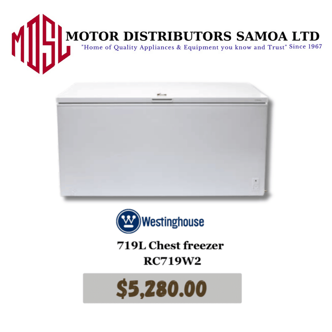 719L Chest Freezer RC719W2 "PICKUP FROM MOTOR DISTRIBUTORS SAVALALO"