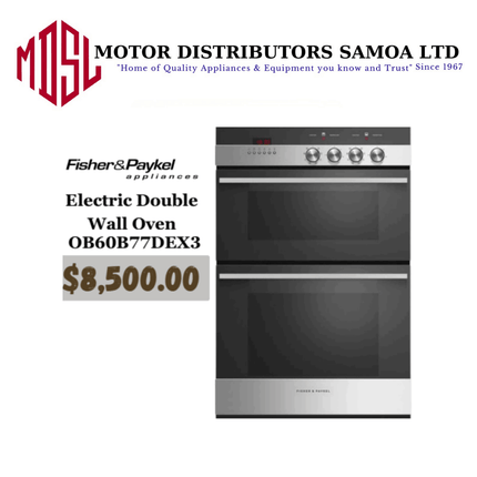 Electric Double Wall Oven OB60B77DEX3 "PICKUP FROM MOTOR DISTRIBUTORS SAVALALO"