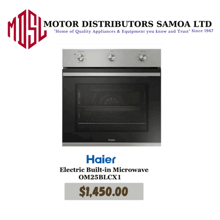 Haier Electric Built-in Microwave OM25BLCX1 "PICKUP FROM MOTOR DISTRIBUTORS SAVALALO"
