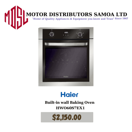 Haier Built-in Wall Baking Oven HWO60S7EX1 "PICKUP FROM MOTOR DISTRIBUTORS SAVALALO"