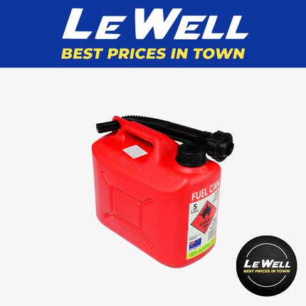 Fuel Can Red 5L (PICK UP FROM LE WELL COMPANY SAVALALO ONLY)