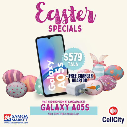 Samsung A05s Easter Special - Plus FREE Charger Adaptor [PICK UP FROM CELL CITY UPOLU]