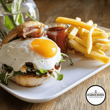 Savaii Burger "PICK UP AT SAVAII HARBOURSIDE CAFE & PIZZA BAR ONLY"