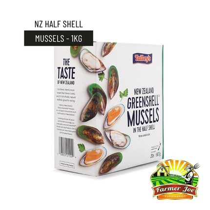 Half Shell Green Mussels NZ 1Kg - "PICKUP FROM FARMER JOE SUPERMARKET UPOLU ONLY"