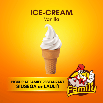 Ice-Cream Vanilla (PICK UP FROM FAMILY RESTAURANT SIUSEGA OR LAULI'I ONLY)