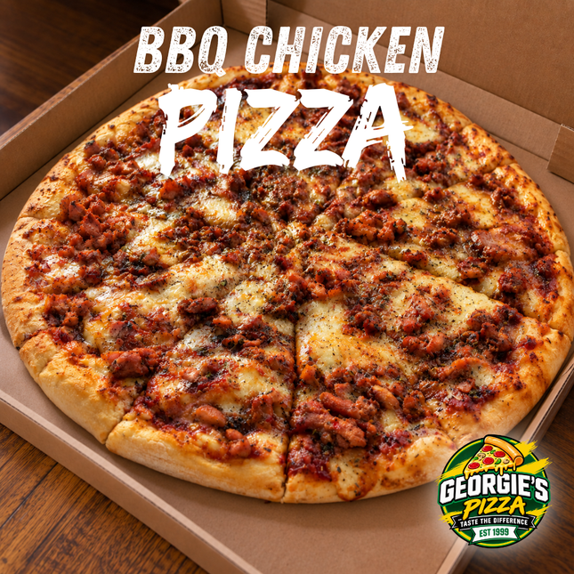 BBQ Chicken Pizza “PICKUP FROM GEORGIES PIZZA TAUFUSI, UPOLU”