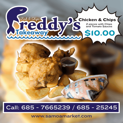 Chicken & Chips "PICKUP FROM FREDDY'S TAKEAWAY MOTO'OTUA"