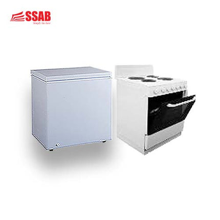 COOLEX FULL ELECTRIC 4 BURNER/COOLEX CHEST FREEZER 350L