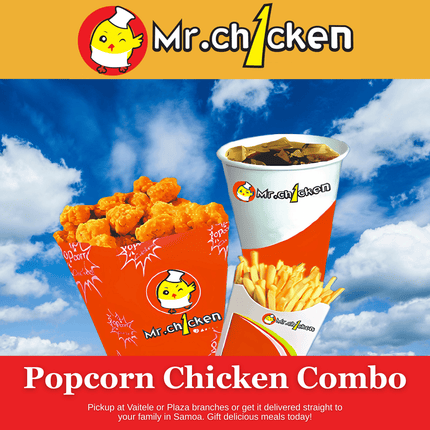 Popcorn Chicken Combo "PICKUP FROM MR. CHICKEN PLAZA OR VAITELE"