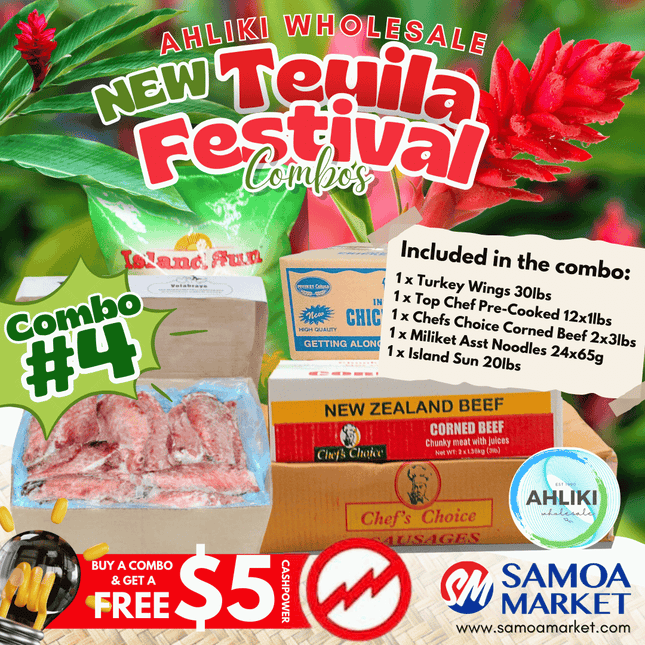 Teuila Festival Combo #4 *$5 FREE CASHPOWER PROMO* "PICKUP FROM AH LIKI WHOLESALE"