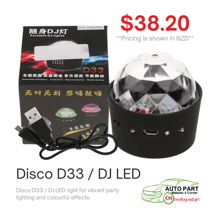Disco D33 / DJ LED "PICKUP FROM AUTO PARTS, MATAUTU"