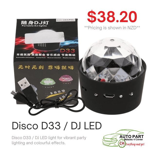 Disco D33 / DJ LED "PICKUP FROM AUTO PARTS, MATAUTU"