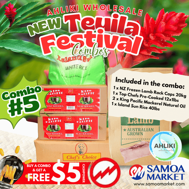 Teuila Festival Combo #5 *$5 FREE CASHPOWER PROMO* "PICKUP FROM AH LIKI WHOLESALE"