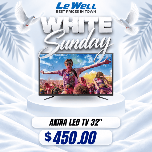 WHITE SUNDAY SPECIAL Akira TV 32" inch (PICK UP FROM LE WELL COMPANY SAVALALO ONLY)