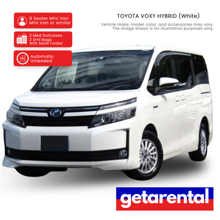 Toyota Voxy 8 Seater Minivan - Rental Car