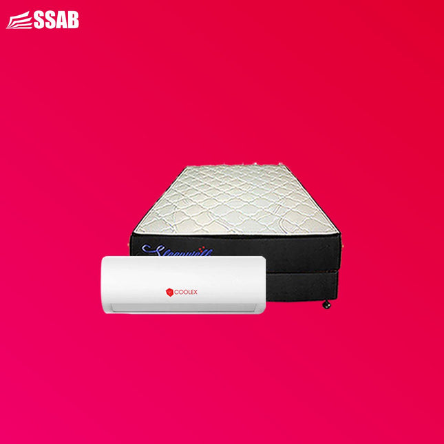 SWI POCKET DOUBLE BED COMPLETE SET/COOLEX AIR CONDITIONER 12000BTU   "PICK UP AT SSAB MEGASTORE TOGAFUAFUA ONLY" - 1