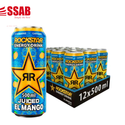 Rockstar Tropical Guava Energy Drink 12 x 500ml "PICK UP AT SSAB BARGAINS SINAMOGA ONLY" - 1