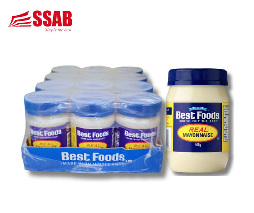 BEST FOODS REAL MAYONNAISE 405G BOX OF 12 (PICK UP AT SSAB BARGAINS SINAMOGA ONLY) - 1