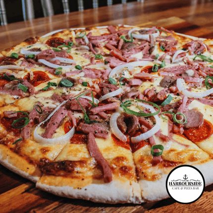 Meat Lover Pizza "PICK UP AT SAVAII HARBOURSIDE CAFE & PIZZA BAR ONLY"