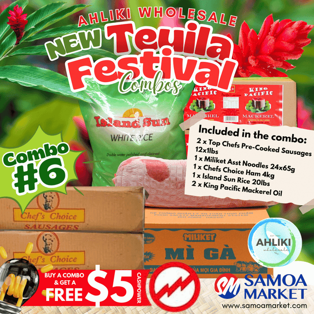 Teuila Festival Combo #6 *$5 FREE CASHPOWER PROMO* "PICKUP FROM AH LIKI WHOLESALE"