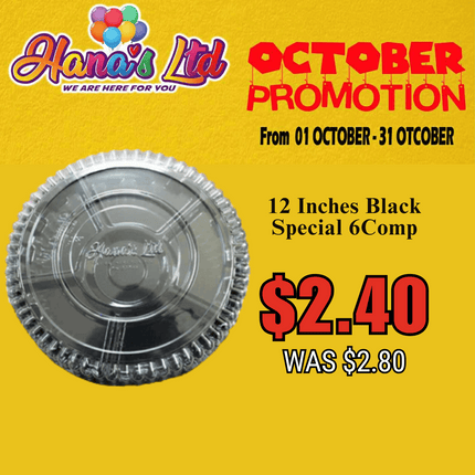 Black Special 6 Comp 12 Inches Each "PICK UP AT HANA'S LIMITED TAUFUSI"