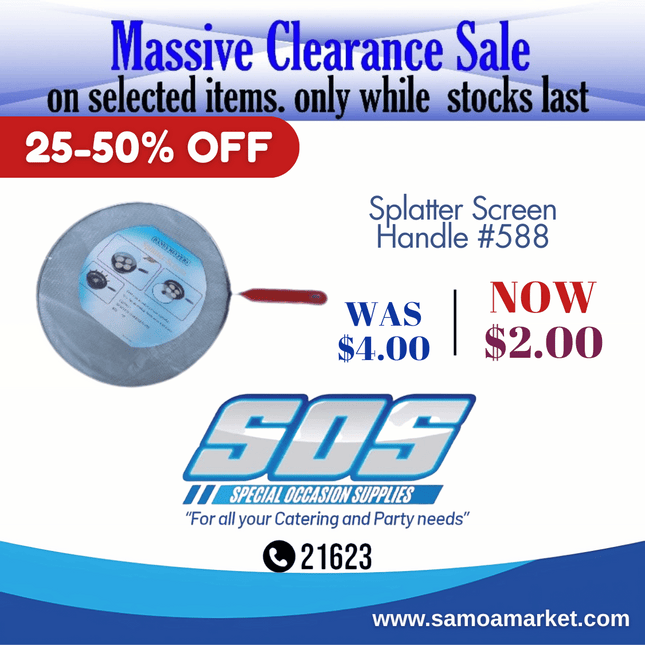 Splatter Screen Handle #588 "Pick Up From S.O.S LTD, Togafuafua"