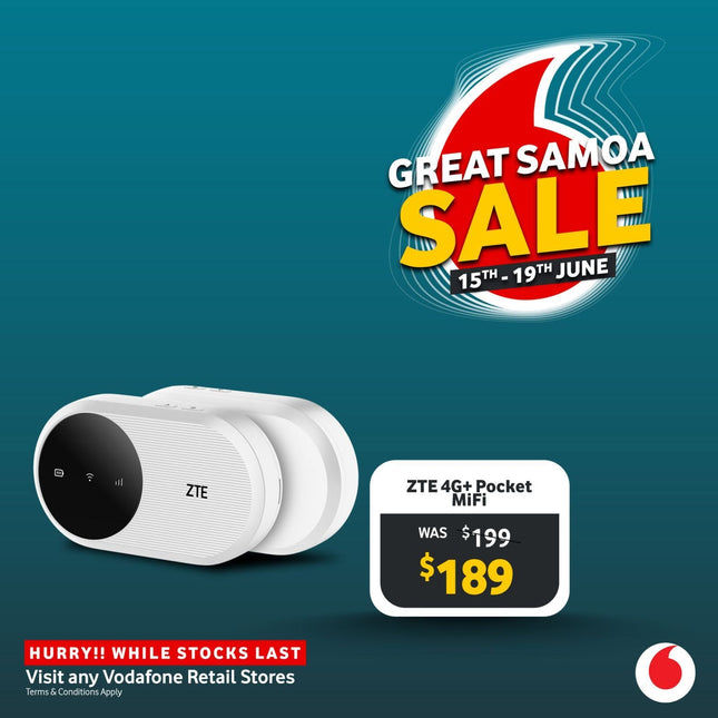 4G ZTE U20s Mifi "PICK UP FROM VODAFONE SAMOA"