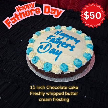 Chocolate Cake 11" - Fresh whipped butter cream frosting, Pickup from Terri's Cakes, Taufusi [24 hours notice required]