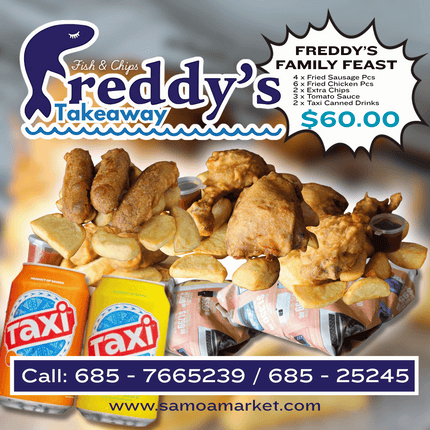 Freddy's Family Feast "PICKUP FROM FREDDY'S TAKEAWAY MOTO'OTUA"