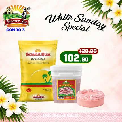 WHITE SUNDAY SPECIAL COMBO #3 "PICKUP FROM FARMER JOE SUPERMARKET VAITELE ONLY"